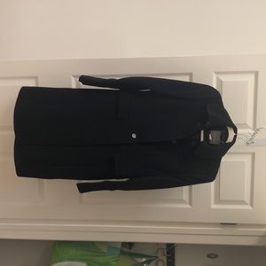 Jcrew black coat - worn once size 6